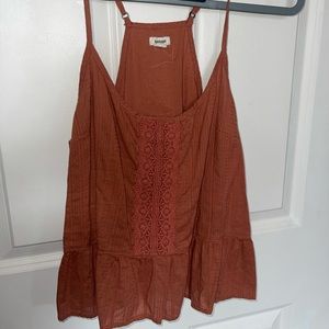 Garage Large Burnt Orange Crop Top